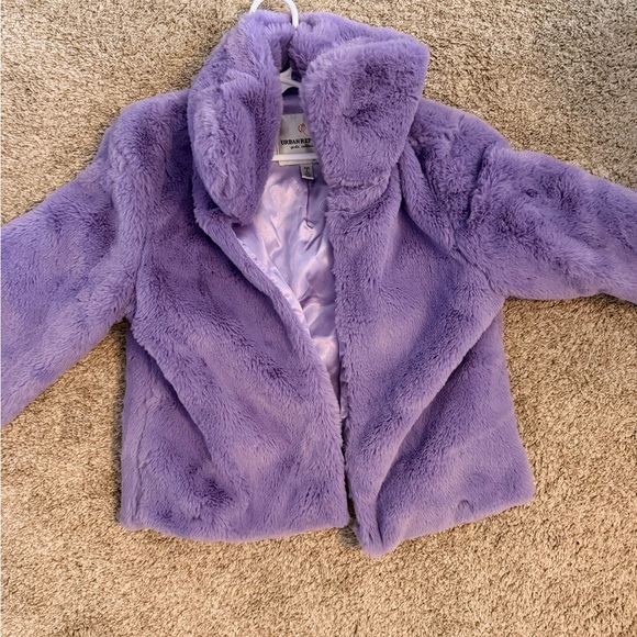 Urban Republic Plush Purple Kids Puffer Jacket - Picture 2 of 4
